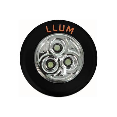 Imagem de Luminaria Residencial Luz Noturna Led Button 3leds C/Pilhas - LLUM | Preto