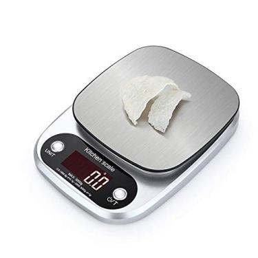 Imagem de balança de cozinha digital, balanças de cozinha aço inoxidável balanças de cozinha digitais balança de alimentos balança de cozinha eletrônica de precisão aparelho para ingredientes joias café