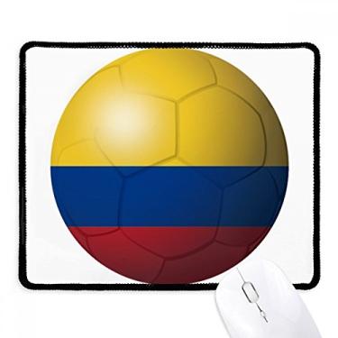 Imagem de Mousepad com bandeira nacional da Colômbia e borda costurada para jogos