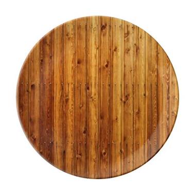 Imagem de Prato de textura de papel de parede para piso de madeira laranja Salver talheres prato de jantar