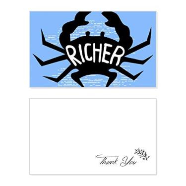 Imagem de Contorno de animal de caranguejo preto natural cartão de agradecimento aniversário aniversário saudação casamento agradecimento