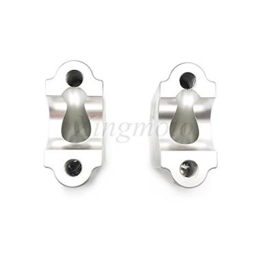 Imagem de AfterMokit de substituição para extensão de guidão para cima e para trás, braçadeiras extensoras BMW F650GS 2008-2018 F700GS 2013-2018 Prata