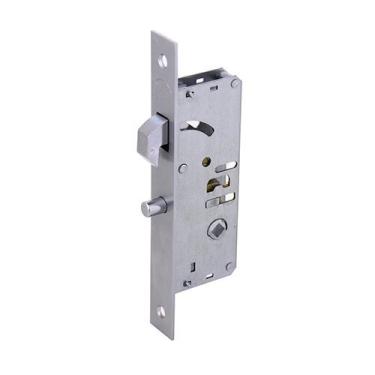 Imagem de Fechadura Banho Bico De Papagaio Para Portas De Correr, Arouca Fechaduras, 6529-Lce, Cromado Escovado