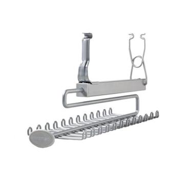 Imagem de ClosetMaid 78060 Suporte de cinto deslizante para prateleiras de arame, cromo acetinado, 18 x 11 x 39 cm