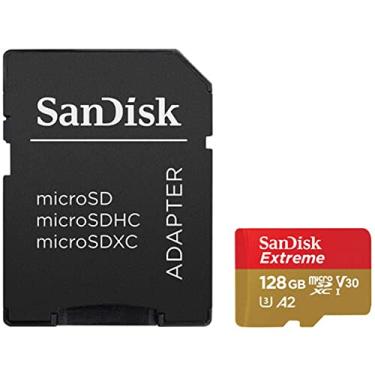 Imagem de SanDisk Cartão de memória Extreme 128GB UHS-I U3 microSDXC com adaptador SD