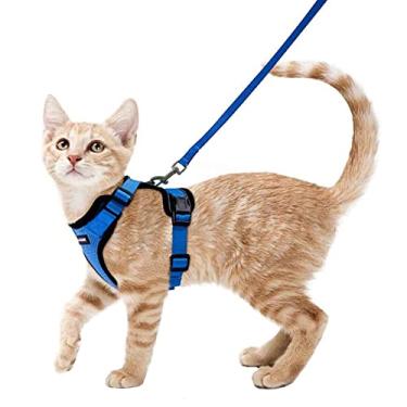 Imagem de Dressnu Peitoral para filhotes de cachorro pequeno, coleira para gatos, coleira para gatinhos, azul escuro, PP