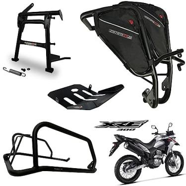 Imagem de Kit Protetor de Carenagem COM Bolsas Direita e Esquerda + Traseiro + Carter + Cavalete Central Modelo Coyote - XRE 300
