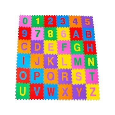 Imagem de Kit Tapete Infantil Eva Alfanumérico 30x30cm - 36 Peças