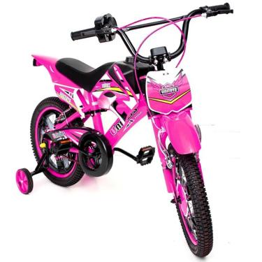 Imagem de Bicicleta Infantil Moto CROSS ARO 16 Unitoys Rosa