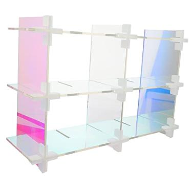Imagem de STOBAZA 1 Conjunto De Rack De Armazenamento Prateleira De Bancada De Acrílico Prateleira De Exibição De Mesa Suporte De Rack De Mesa Prateleira Superior Para Prateleira De Mesa Prateleira