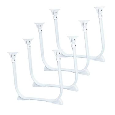 Imagem de TOVINANNA 2 pares de pernas dobráveis para mesa de café da manhã, bandeja de alimentos, suporte para livros, perna de mesa para casa, perna de móveis, perna de computador, base de ferro