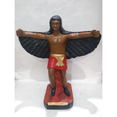 Imagem de Imagem Exu Asa Negra Escultura Estatua Gesso 20 Cm