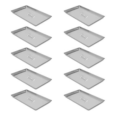 Imagem de Kit - 10 Formas Assadeiras Estampada Alumínio Biscoito 60 X 40 X 2 - Imeca