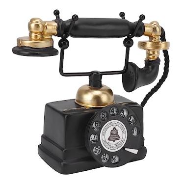 Imagem de Telefone Vintage Estilo Europeu, Telefone de Mesa Antigo e Antigo, Fone de Discagem Antiga Com Fio, Telefone Residencial, Telefone Decorativo para Escritório Doméstico (-14)