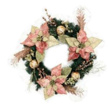 Imagem de Guirlanda de Natal Rose 55 cm Yangzi