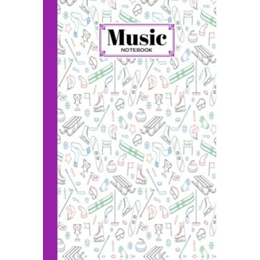 Imagem de Music Notebook: Curling Music Notebook, Music Writing Notebook | Blank Sheet Music Notebook, 120 Pages, Size 6" x 9" by Valerie Fitzgerald