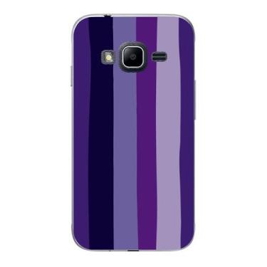 Imagem de Capa Case Capinha Samsung Galaxy J1 Mini Arco Iris Roxo - Showcase