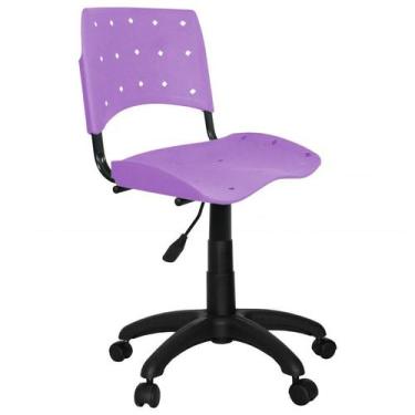 Imagem de Cadeira Secretária Giratória Plástica Lilás - Ultra Móveis Corporativo