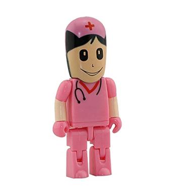 Imagem de 128 GB Doctor e a enfermeira forma USB 2.0 flash drive USB flash drive pen drive pen drive pen drive USB Memory Stick USB Drive disco flash USB Thumb Drive U disco pen drive USB Stick (Pink)