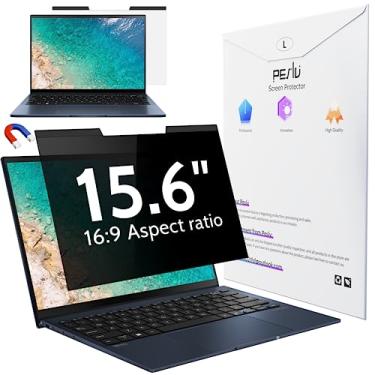 Imagem de Peslv Tela magnética de privacidade para laptop de 15,6 polegadas para monitor de computador 16:9, protetor antirreflexo removível de 15 polegadas, protetor de luz azul, compatível com Lenovo Hp Dell, Acer, Asus Thinkpad Envy Xps