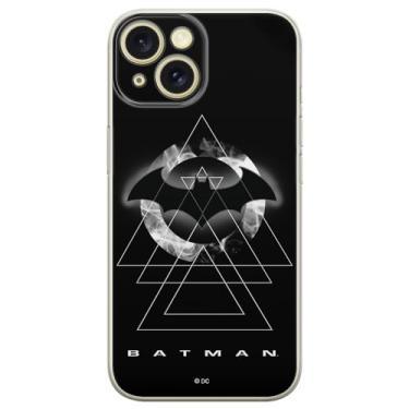Imagem de ERT GROUP Capa de celular para iPhone 15 original e oficialmente licenciada DC padrão Batman 009 perfeitamente adaptada à forma do celular, capa feita de TPU