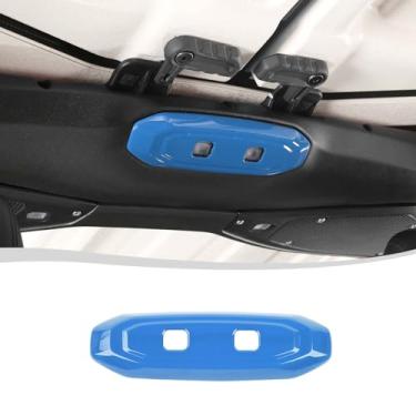 Imagem de Voodonala Para Jeep Wrangler JL 2024+ Tampa do painel da lâmpada de leitura central do teto interior compatível com Jeep Wrangler JL JT 2024 + (ABS, azul claro)