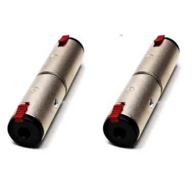 Imagem de LASE (2) Dois adaptadores genuínos NEUTRIK NA3JJ - 1/10.2 cm TRS conector de bloqueio fêmea