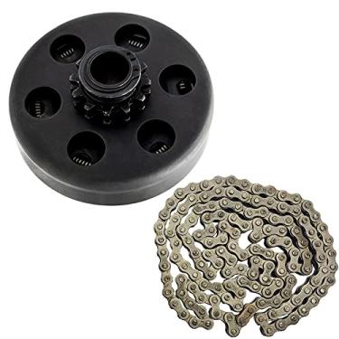 Imagem de Carkio Embreagem centrífuga Go Kart com furo de 12 dentes com corrente nº 35, orifício interno de 16 mm compatível com Go Kart, Mini Bike, Karts, Scooters e Fun Karts