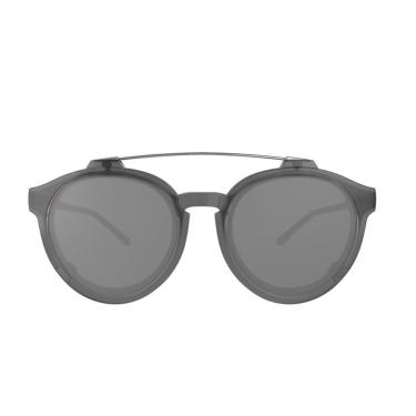 Imagem de Clip On Para Armação Hb Switch 0492  Fosco Lente Prata Espelhada Polarizada-Unissex