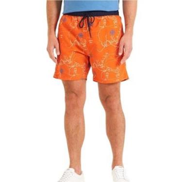 Imagem de Bermuda Forum Masculina D'Água Beachshort Map Laranja-Masculino
