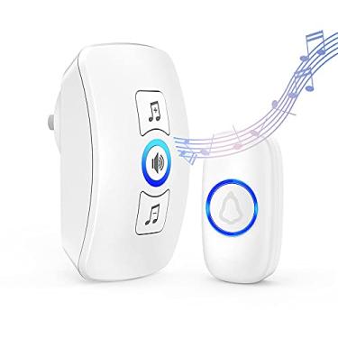 Imagem de KMV Campainha branca sem fio Campainha à prova d'água Kit-M525