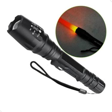 Imagem de Lanterna Tatica Com Sinalizador com Led Cree T6 Recarregável Camping Trilha Emergencia Manutençao Mundo Compras