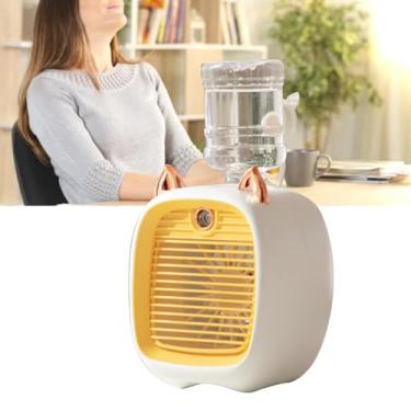 Imagem de Air Cooler Fan Modeling USB Carregamento 3 Modos De Pulverização Com 1200ml Tanque Ventilador De Refrigeração De Água para Quarto De Escritório (Amarelo)