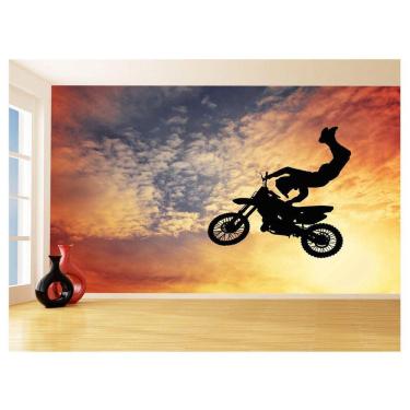 Imagem de Papel De Parede 3D Moto Cross Trilha Terra Mx 3,5M Bkm02