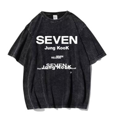 Imagem de Camiseta Jungkook Seven Album Star Style Moda Moderna Lavada Manga Curta, 14, G