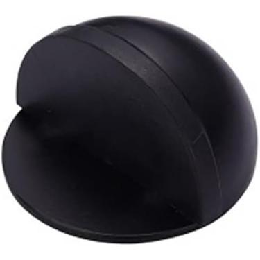 Imagem de Batente de porta, 4 peças de batente de porta de piso de aço inoxidável, piso oval montado com parafusos e almofadas autoadesivas - amortecedor de borracha com amortecimento de som, durável