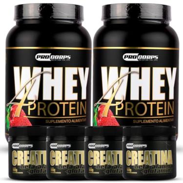 Imagem de Combo 2 Whey Protein + 4 Creatinas - Pro Corps (900g, Paçoca)