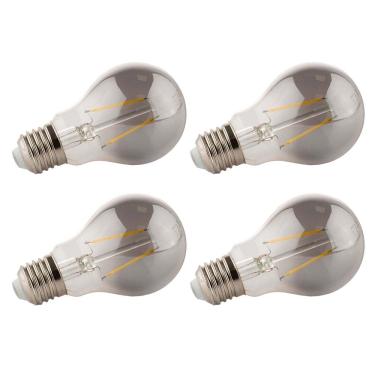 Imagem de Lâmpada Led Fumê 30W Kit 4 unid. Branco Quente Decorativa Iluminação Vintage Retrô Luz Casa Decoração Multifilamento