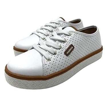 Imagem de TÊNIS FEMININO MOLECA CASUAL MICROPERFUROS 5712.205 PALMILHA CONFORTO Cor:Branco;Tamanho:34