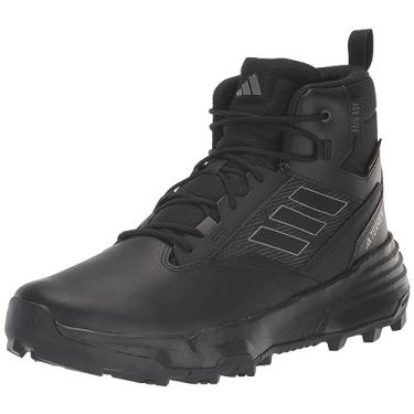 Imagem de adidas Tênis de caminhada unissex adulto Unity Leather Mid Rain.RDY, Preto/Preto/Cinza, 9.5 Women/8.5 Men