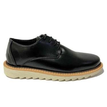 Imagem de Sapato Sapatos Rota Elegante Derby Tratorado Couro Eco Masculino-Masculino