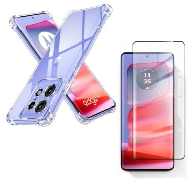 Imagem de Capa Capinha Anti Impacto + Película Premium 3D Curvada Compatível Com Moto Edge 50 5G - (Hard Glass Store)