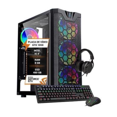 Imagem de Pc Gamer I5 4º Geração Gtx 1050 Memória 8Gb Ssd 480Gb - Wj Info