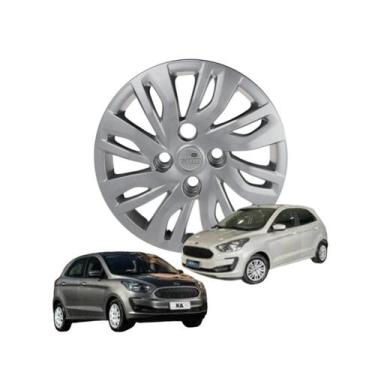 Imagem de Calota Aro 14 GRID Fixação Parafuso Cubo Baixo Novo Ka Hatch Ka + 2019