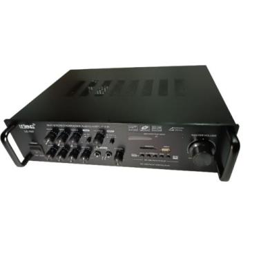 Imagem de Amplificador De Som Ambiente Potente 60w Bluetooth Karaoke Mp3 Usb Fm 