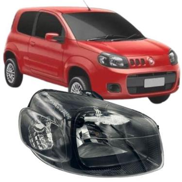 Imagem de Farol Uno Vivace 2010 À 2015 Fiorino 2014 Mascara Negra - RF Nacional,