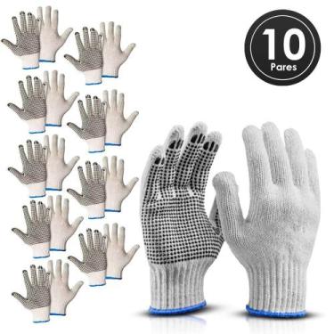 Imagem de Luva EPI Pigmentada Tricotada Reforçada Segurança 10 Pares - WORKER, U
