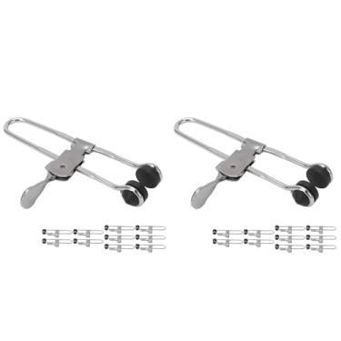 Imagem de 20 Peças Braçadeira de Grade de Ação de Alavanca Multifuncional Clipes de Montagem de Telha à Prova de Ferrugem de Aço Inoxidável