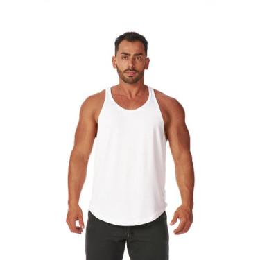 Imagem de Regata Masculina Machão Cavada Academia Fitness Esporte Corrida Leve M