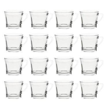 Imagem de 16 Xícaras De Chá 165ml Vidro Praticasa Transparente, XÍCARAS